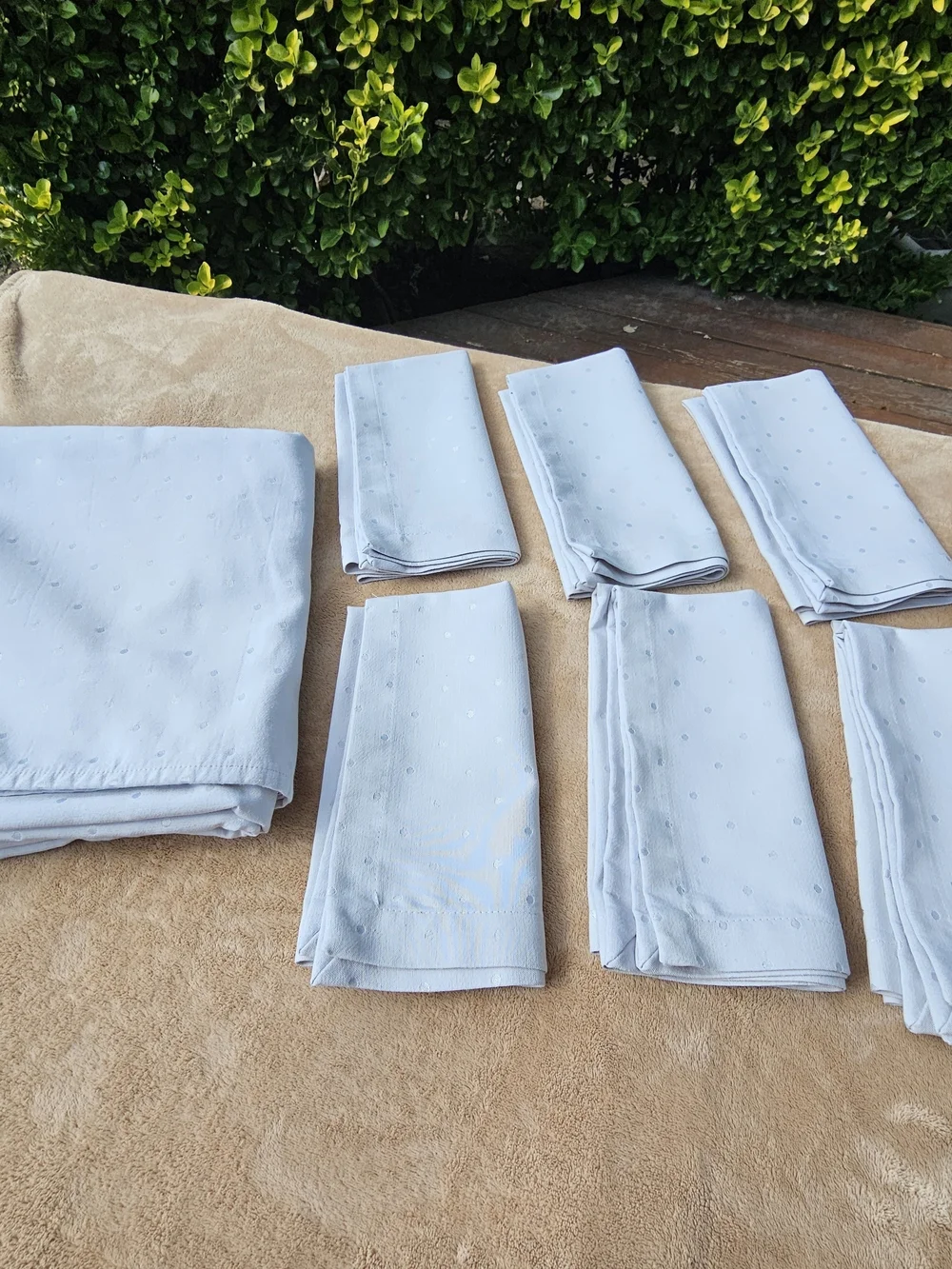 Kate Spade Tablecloth and Napkins (6) Classic Dot Pattern